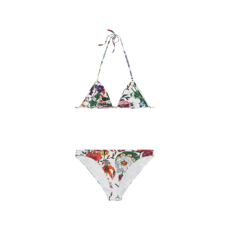 Gucci Floral-print Triangle Bikini