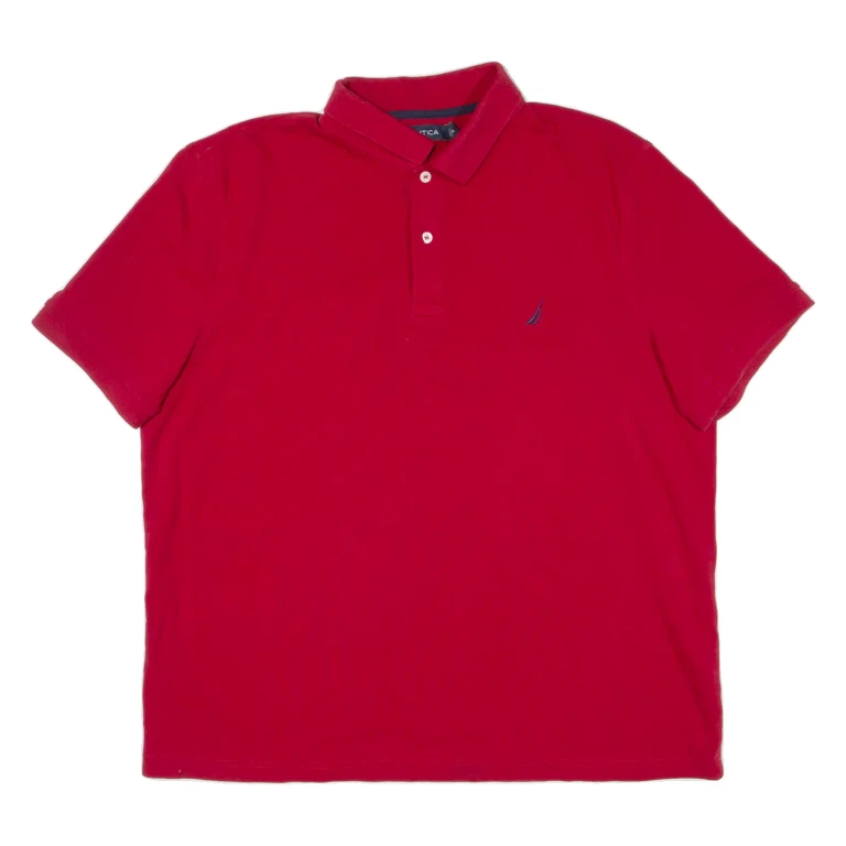 NAUTICA Mens Polo Shirt Red XL