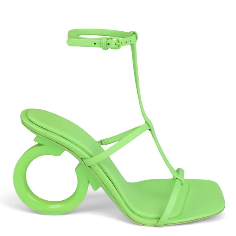 Ferragamo Elina T-Strap Gancini Sandals