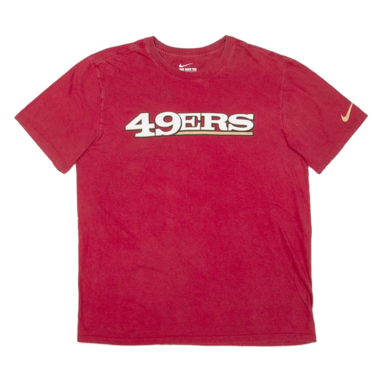 NIKE 49ers Mens T-Shirt Red USA L