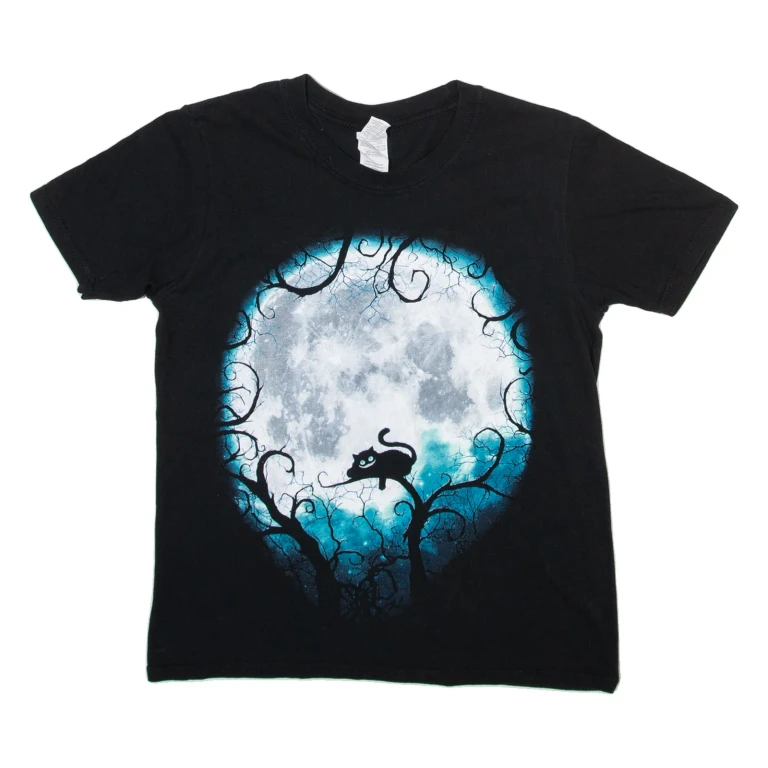 GILDAN Cat Girls T-Shirt Black L
