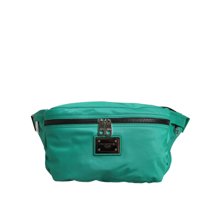 Dolce & Gabbana Green Logo Plaque Nylon Waist Fanny Pack Mens Borse Bag Ny+pa+05lf - Men