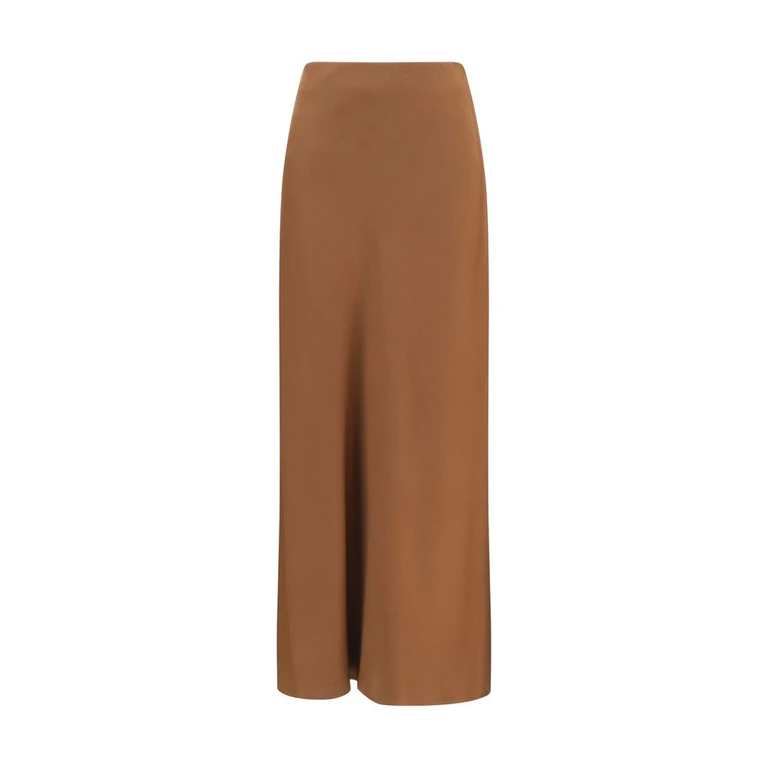 Brunello Cucinelli Brown Acetate Midi Skirt - Women