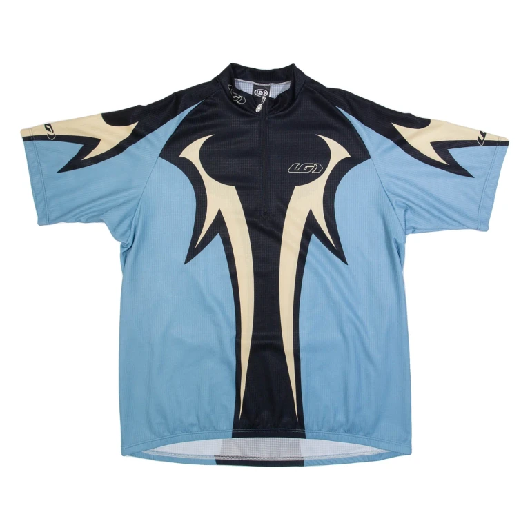 Cycling Shirt Mens Jersey Blue 1/4 Zip L
