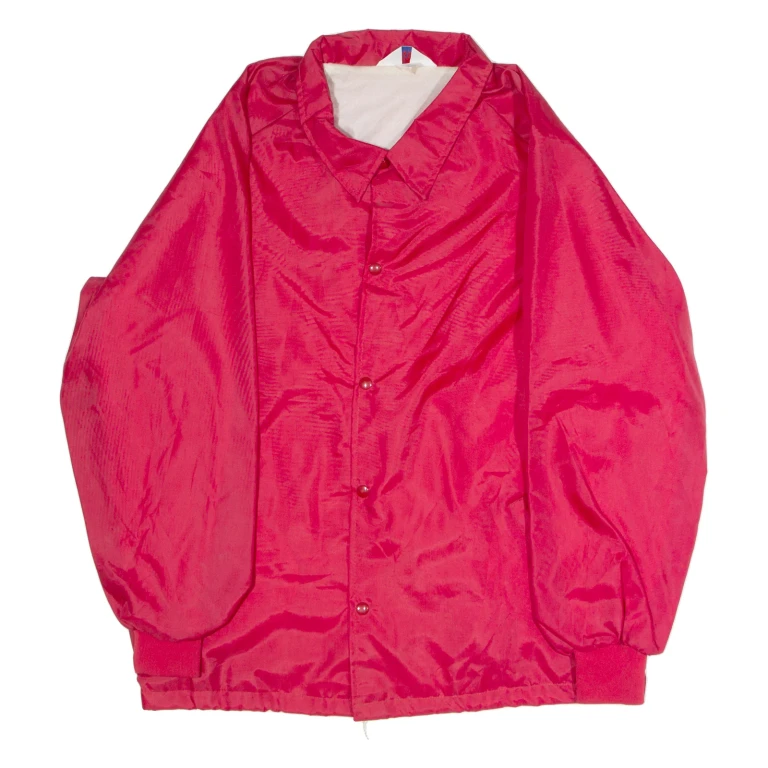WEST ARK Estanislao Chapter 58 Mens Coach Jacket Red Nylon 80s USA 2XL