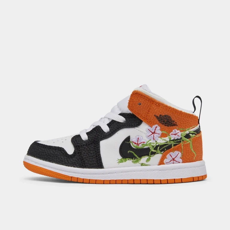 Toddlers Retro 1 Mid Se 'Basketball Blossom' Td Sneakers