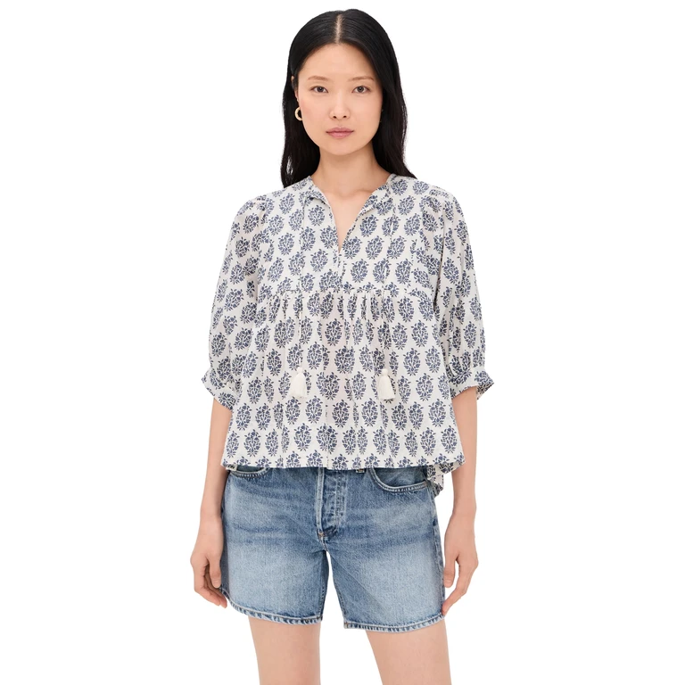 Marea Steph Indigo Meadow Top Indigo Meadow M