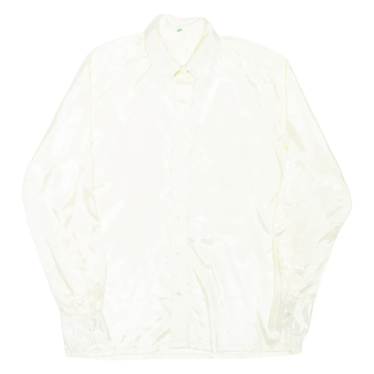 Womens Shirt Beige Collared Long Sleeve L