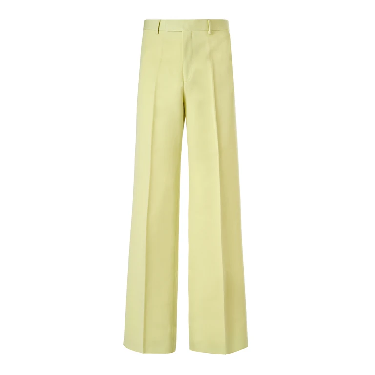 Gucci Lime Yellow Polyester Pants - Men