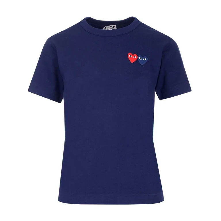 Comme Des Garcons Play Multi hearts T-shirt Blue Cotton - Unisex