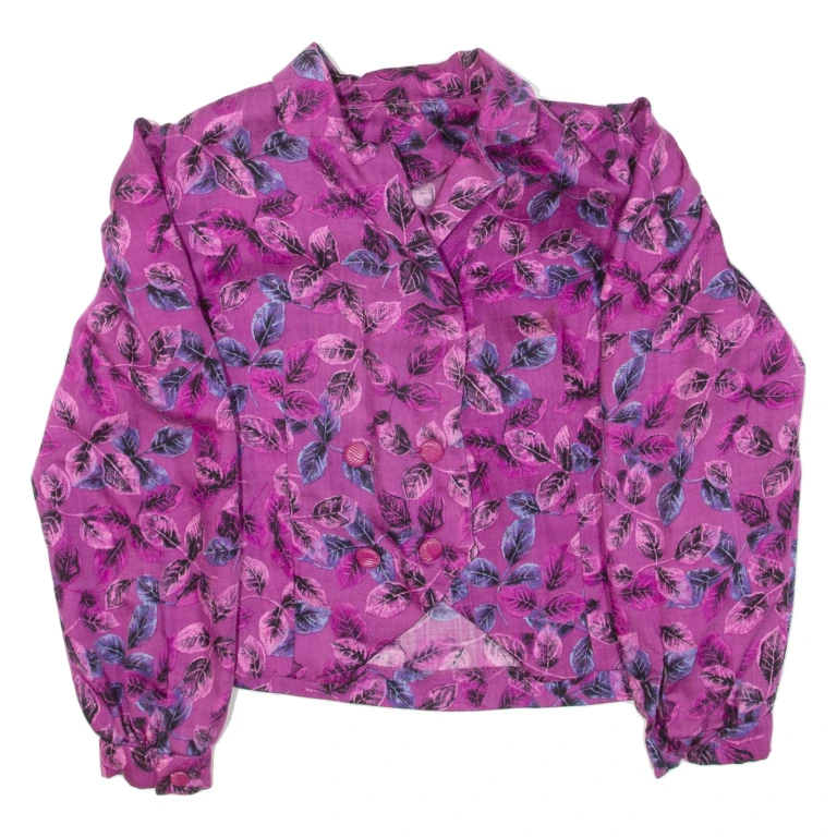 Womens Shirt Pink Floral Long Sleeve M