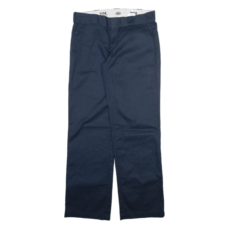 DICKIES 774 Womens Trousers Blue Regular Straight W32 L31