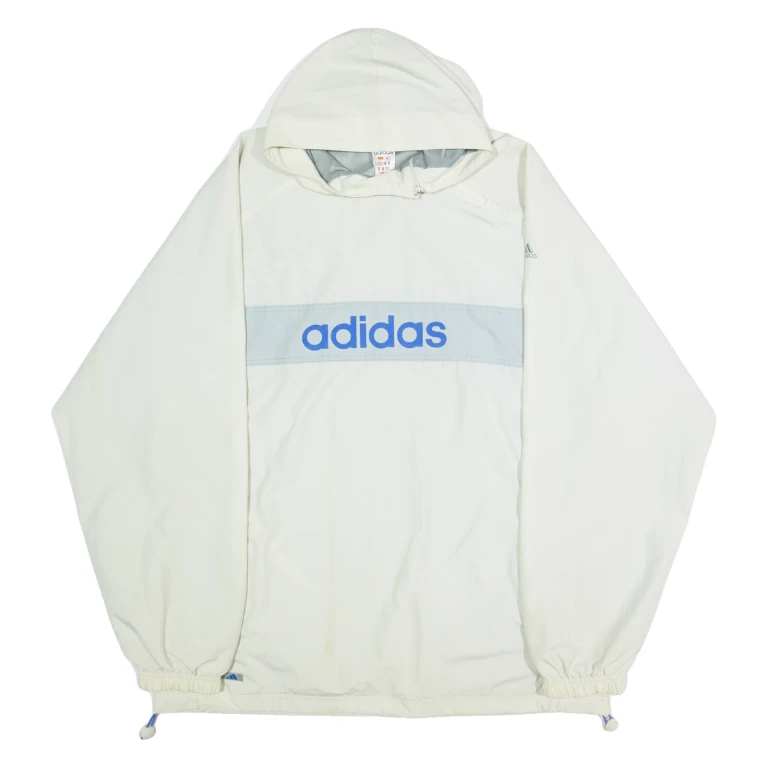 ADIDAS Mens Pullover Jacket Grey Hooded L