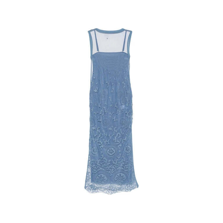 Lefi Lace-overlay Sleeveless Maxi Dress