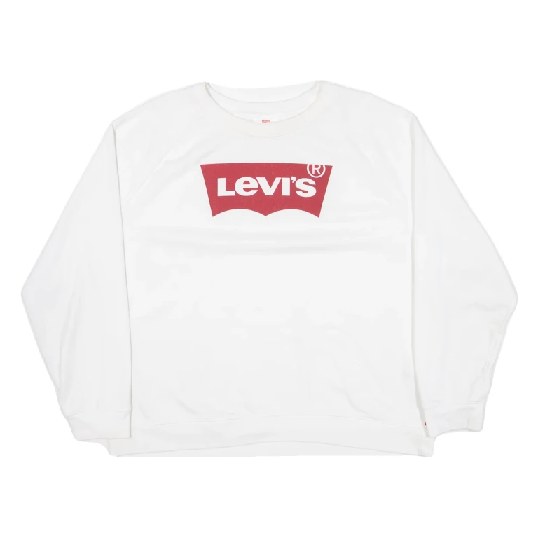 LEVI'S Womens Sweatshirt White XL