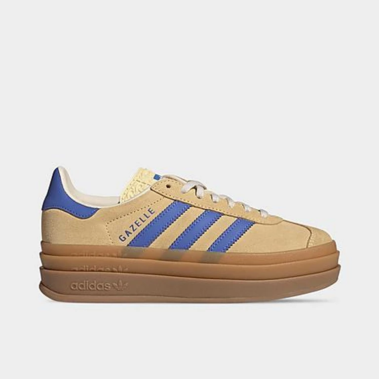 adidas Girls' Big Kids Originals Gazelle Bold Casual Shoes in Orange Tint/Real Lilac/Wonder White Size: 3.5