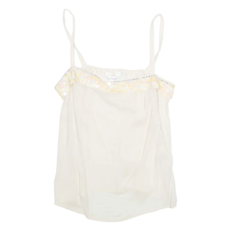 Womens Vest Beige Sleeveless M