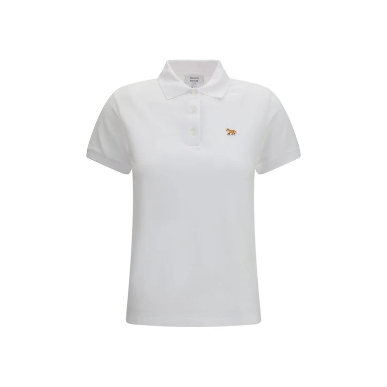 Maison Kitsuné White Cotton Polo Shirt - Women