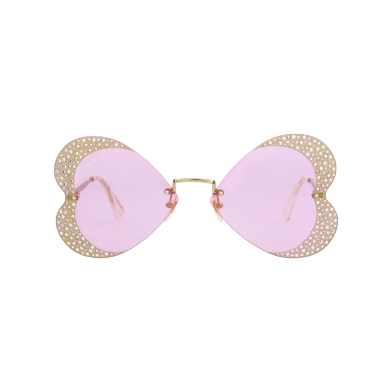 Cat Eye-Frame Metal Sunglasses