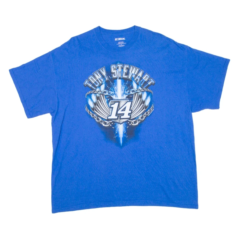 NASCAR Tony Stewart Mens T-Shirt Blue XL