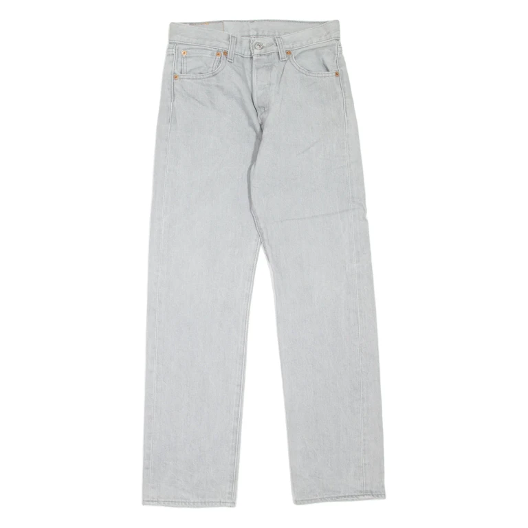 LEVI'S 501 Jeans Mens Grey Regular Straight W26 L29