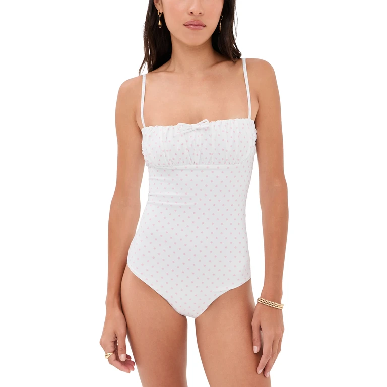 CAROLINE CONSTAS Melody One Piece White Pink Cherub XXS