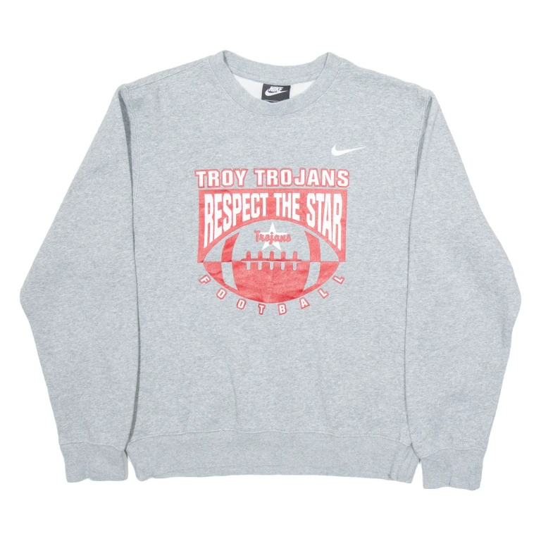 NIKE Trojans Mens Sweatshirt Grey USA S