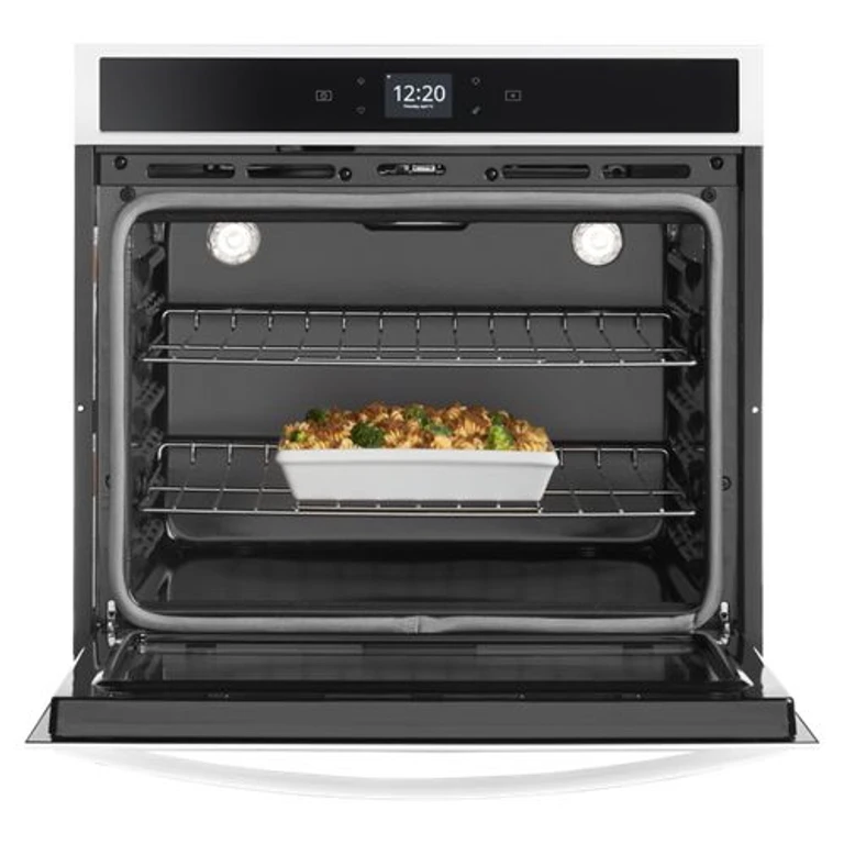 Smart Single Wall Oven with Touchscreen in White