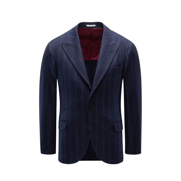Brunello Cucinelli Blue Virgin Wool Coat Clothing - Men