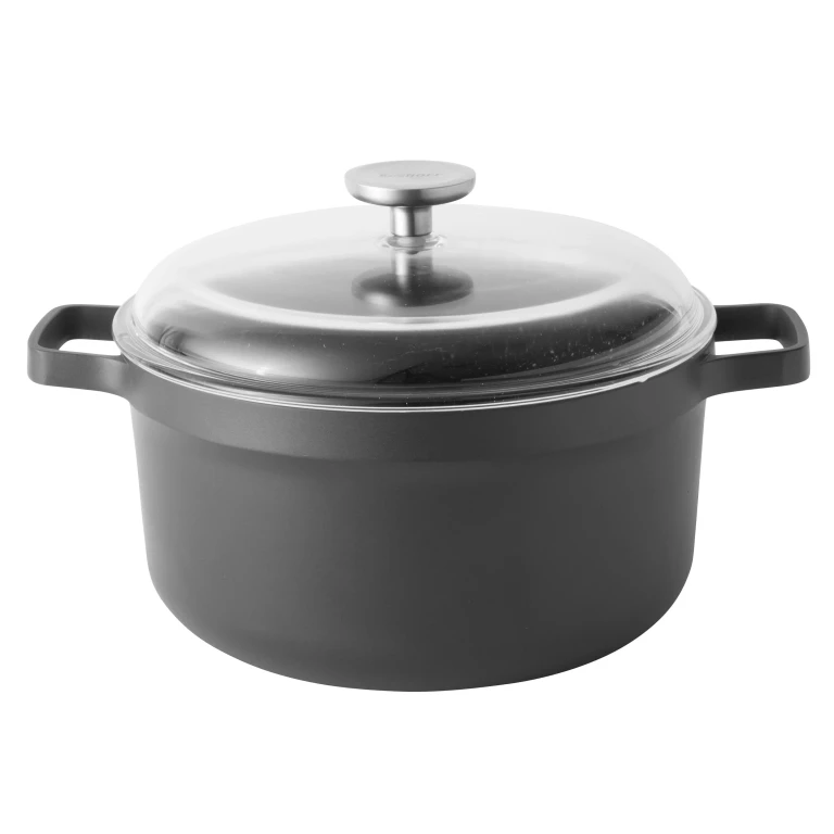 GEM Nonstick Cast Aluminum 10" Stockpot 5.2qt., Glass Lid