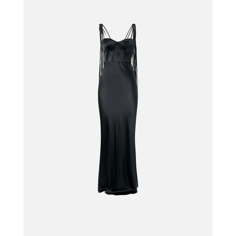 Pinko - Robe longue élégante en satin brillant - 38