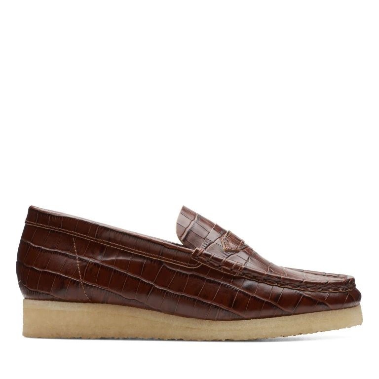 Women's Wallabeeloafer Brown Croc Loafers