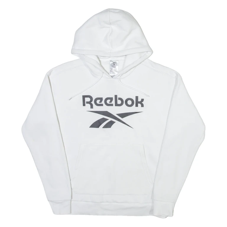REEBOK Womens White Hoodie M