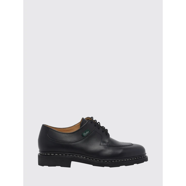 Smooth Calf Leather Derby Shoes with Notched Sole (705109NOIR)