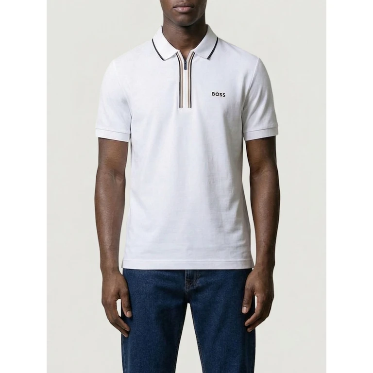 Polo con cuello de cremallera Boss