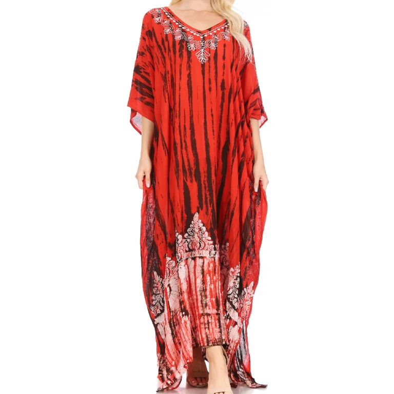 Sakkas Tacy Women's Boho Summer Maxi Dress for Casual or Lounge Wear
