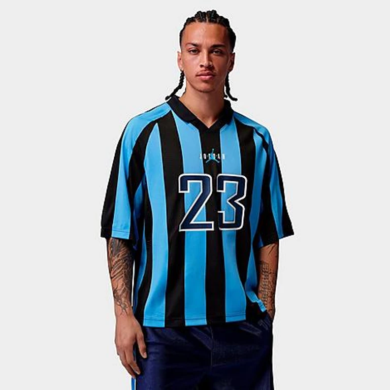 Nike Men's Jordan Brooklyn Terrace Top in University Blue/Black/University Blue Size: XS