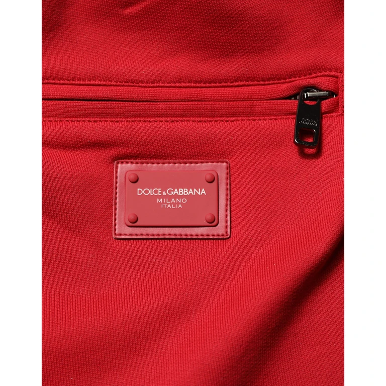 Dolce & Gabbana Red Dg Logo Cotton Jogger Men Sweatpants Pants Elastane - Men