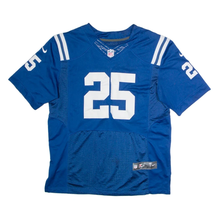 NIKE Indianapolis Colts Home #25 Mack Mens Jersey Blue USA V-Neck 2XL