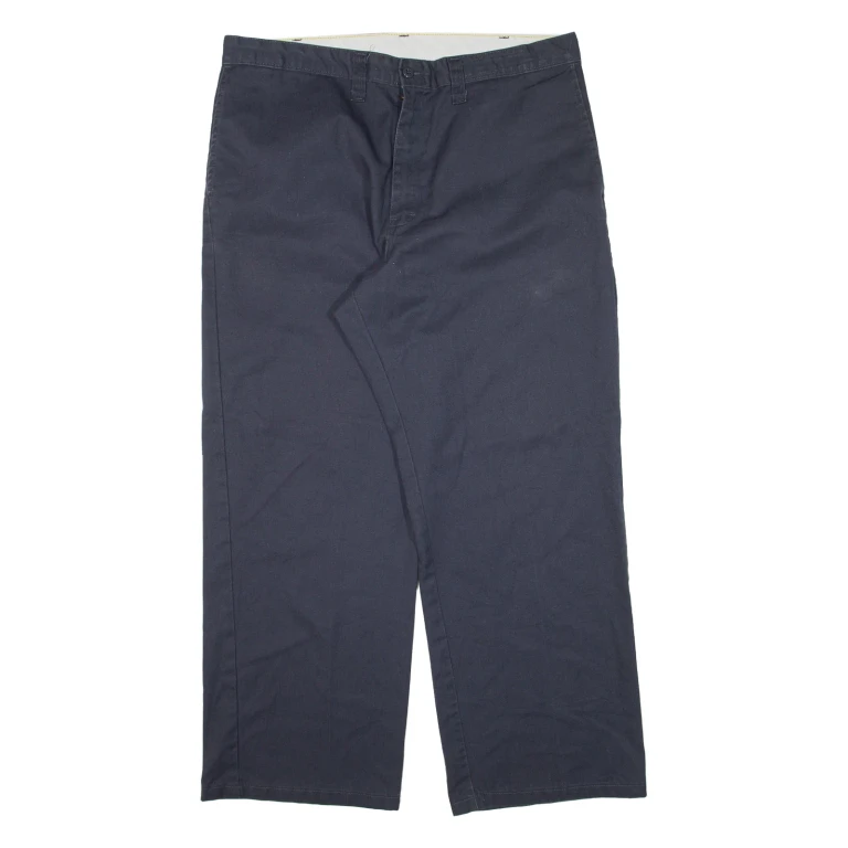 DICKIES Workwear Mens Trousers Blue Loose Straight W36 L27