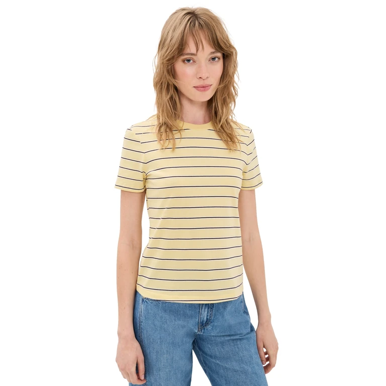 STAUD Classic Crew Tee Monday Stripe M