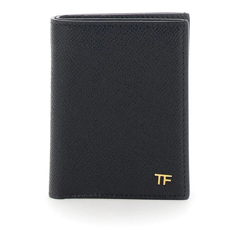 Tom Ford Card Older Tf Metal Black Calf Leather Products - Men