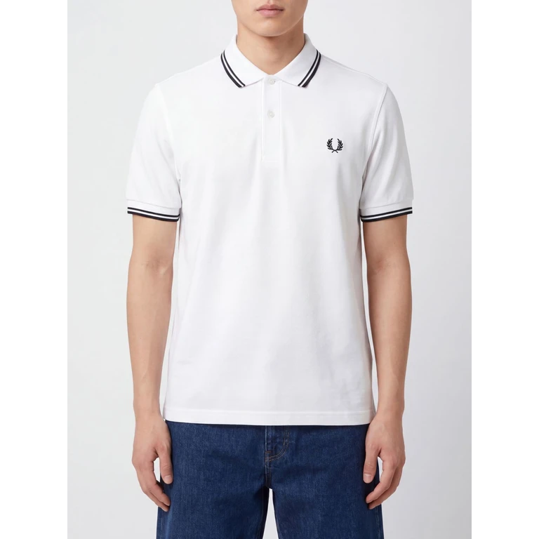 Cotton Polo Shirt with Contrast Tipping and Embroidered Logo (FPM3600P58200)