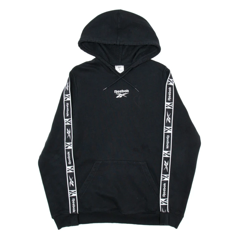 REEBOK Mens Black Hoodie S