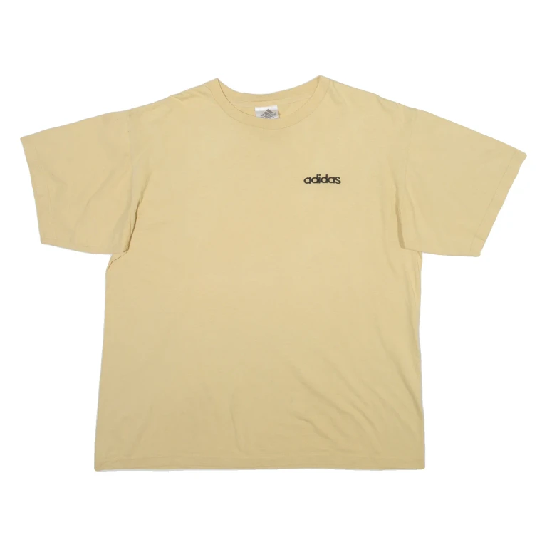 ADIDAS Mens T-Shirt Yellow L