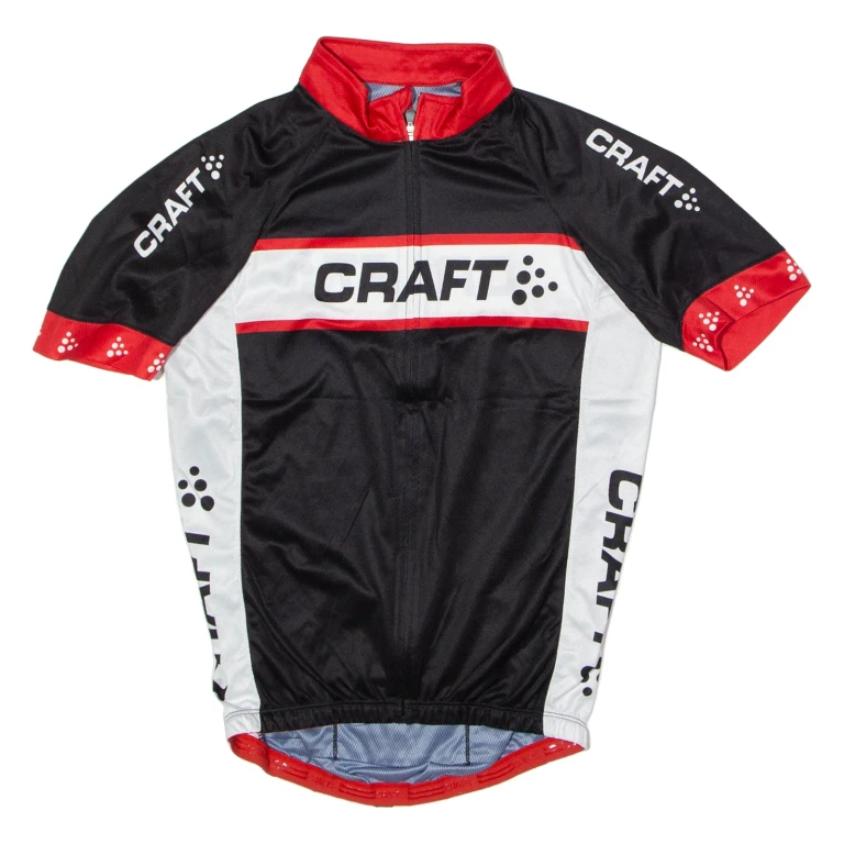 CRAFT Full Zip Cycling Mens Jersey Black High Neck S