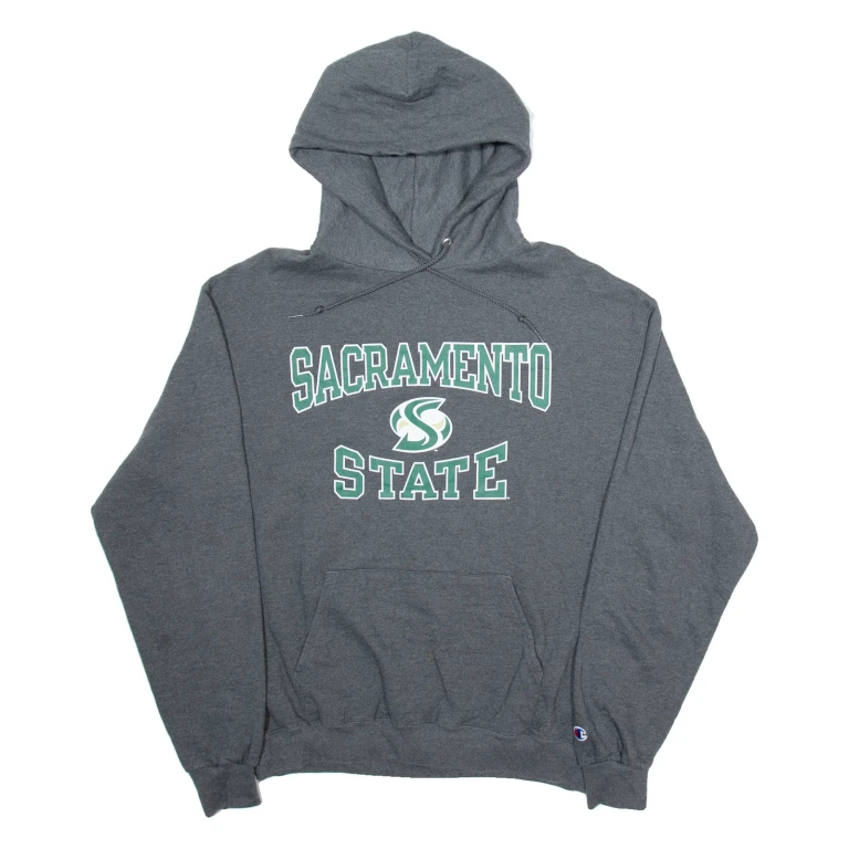 CHAMPION Sacramento State Mens Grey Hoodie USA L