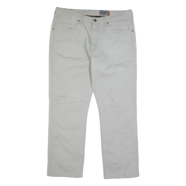 WRANGLER Arizona Mens Trousers Grey Regular Straight W36 L28