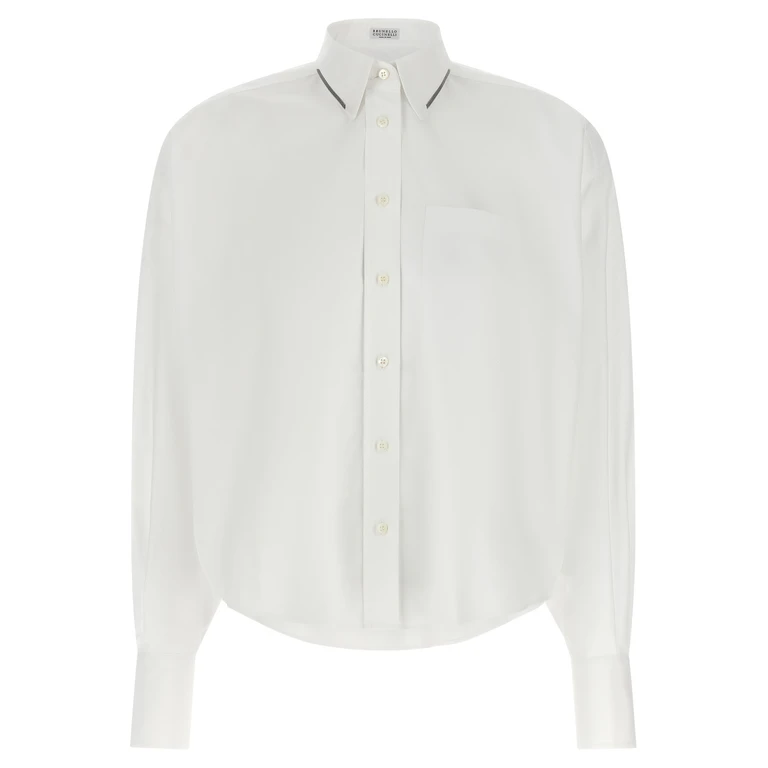Brunello Cucinelli White Cotton Blouse - Women