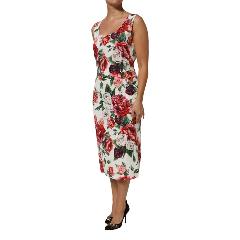 Dolce & Gabbana Multicolor Floral Print Viscose Sheath Dress 03+vi - Women